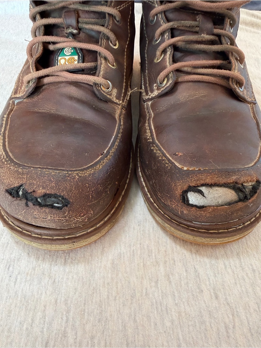 Keen Men’s Brown Leather Lace-Up Work Boots - Picture 7 of 9